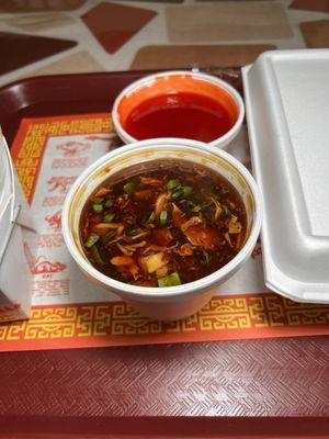 Hot and Sour Soup with a lunch combo