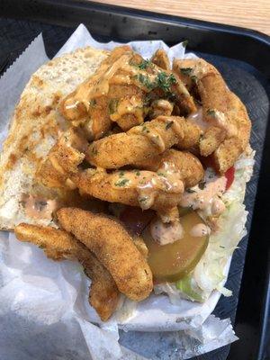 vegan shrimp po boy! so delicious.