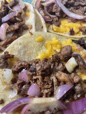 Cheesy Steak Tacos