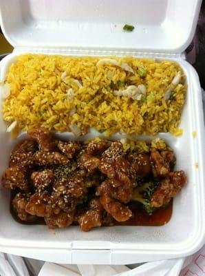 Sesame chicken lunch special