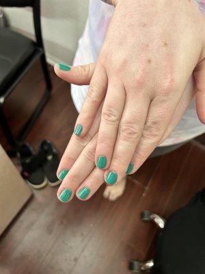 Manicure with regular polish