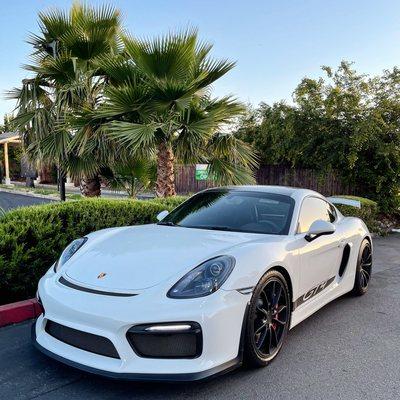 Porsche Cayman GT4 serviced with Madicos nano-ceramic film.