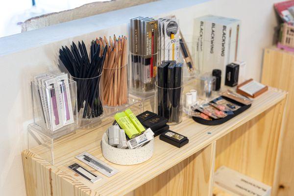 We carry pencils and accessories from Blackwing, Penco, HMM, Ohto, Mitsubishi, Pentel, and more.