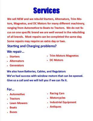 Come in and see what we can do for you.  If it's a DC motor we can fix it or find you a new one.