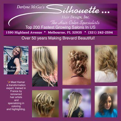 Meet Kamar Master Stylist
 Silhouette Hair Design 
 Melbourne Florida 32935
 321-242-2594