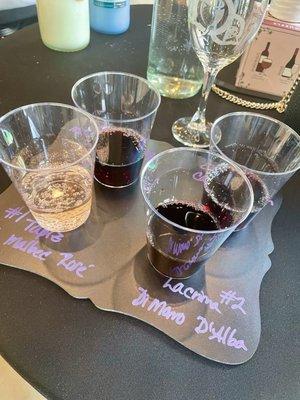 Red wine flight