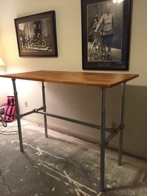 Standing Desk with Daddy Vans Beeswax Treatment