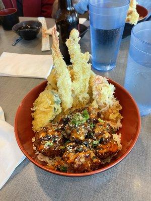 Tempura/spicy chicken special.