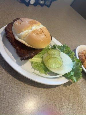 Pork tenderloin sandwich