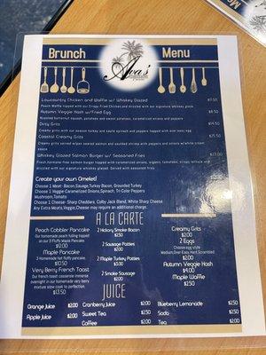 Brunch Menu