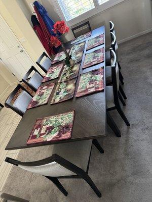 Dinning table with 8 chairs