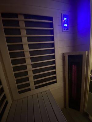 Inside sauna