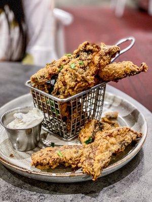 Fry Basket with portobello mushrooms