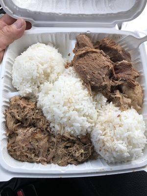 I got the mix plate, pork adobo and kalua pig. Mmmmmmm