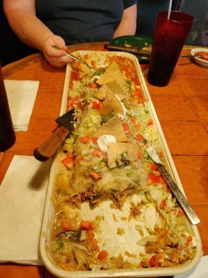 This is the family sized burrito from hell.