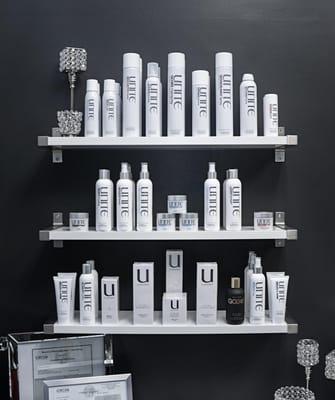 Unite Hair Product shelves