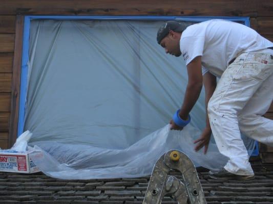 Caballero Painting Contractors Cedar Siding staining in Reston VA