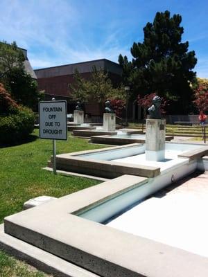 Turned off the fountain in front of JFK library due to drought *thumbs up emoji*