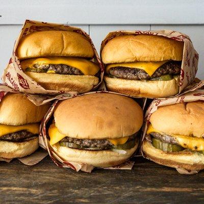 6 Pack of Single Fast Burgers