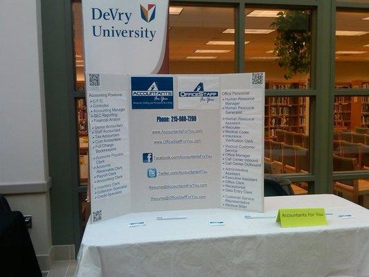 DeVry University Ft Washington Career Fair