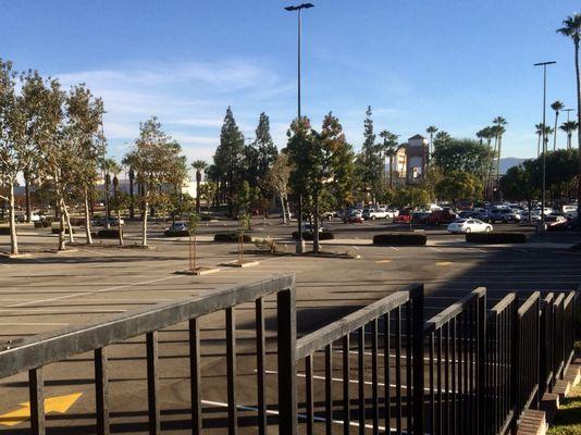 View of Chino Town Square shopping center, on Philadelphia Street in Chino.