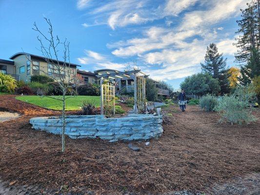 A fresh garden remodel for a super cool home! The roof is a living garden too.