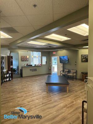 The front desk at the new Sleep Better Marysville.