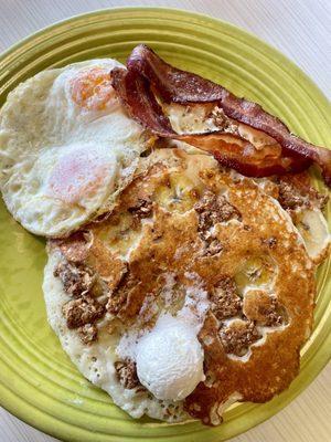 Bananarama Pancakes (w/ side of bacon and eggs)