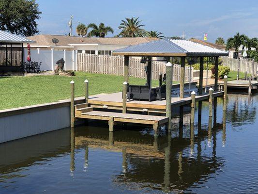 Seawall Boat House and Lift Package Designs