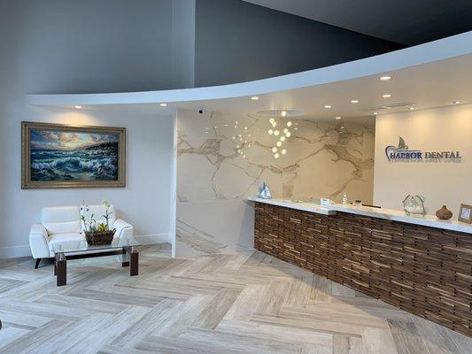 Here is our welcoming lobby where you will be offered your choice of beverage.