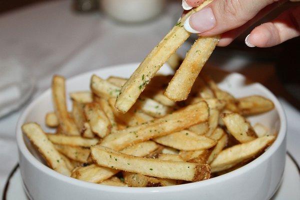 Garlic Fries with truffle aioli.