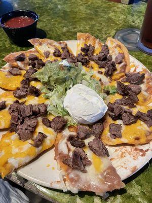 Steak Fajitas Nachos.  Excellent!!