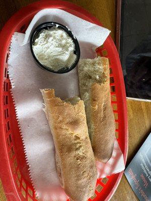 Garlic butter and bread