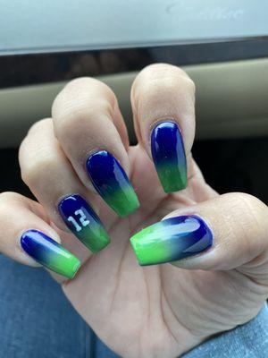 Go Seahawks! Thank you Legend Nails!