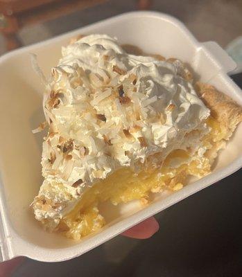 Coconut Cream Pie! Yum! Got this to go.