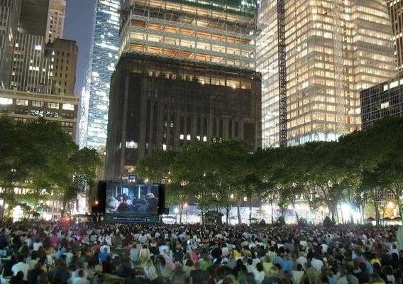 Bryant Park outdoor movies in the summer