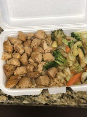 Half hibachi chicken