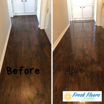 Nice shine restored to this wood floor!