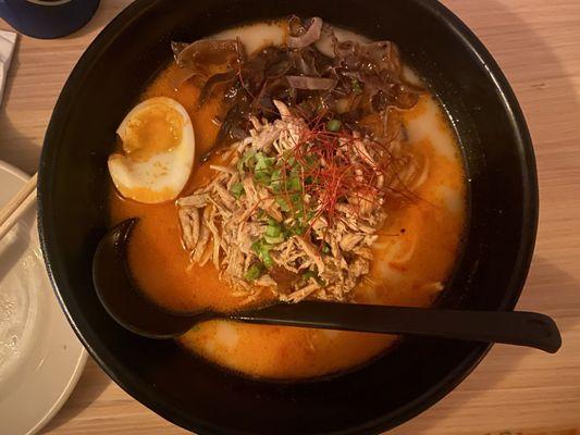 Kiramiso ramen with pulled pork. (They were out of pork belly).