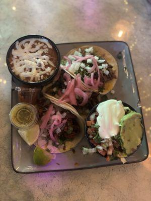 3 tacos plate