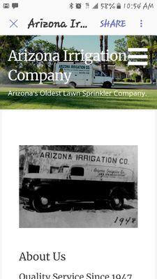 THE OLDEST LAWN SPRINKLER COMPANY IN ARIZONA