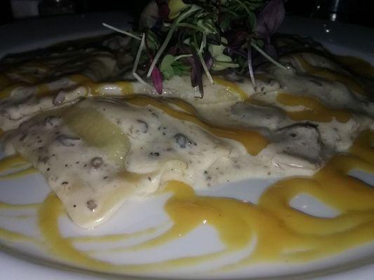 Mushroom ravioli