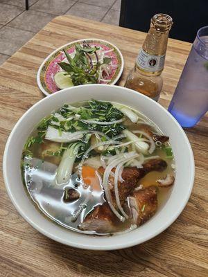 Roast Duck Soup with Rice Noodle.  So tasty!!!