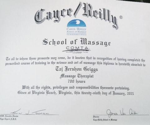 School diploma.