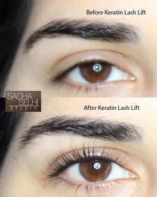 Keratin Lash Lift Treatment Before and After