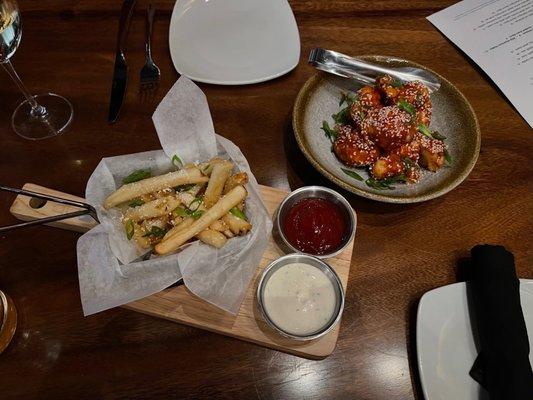 Frites and Koren Fried Cauliflower