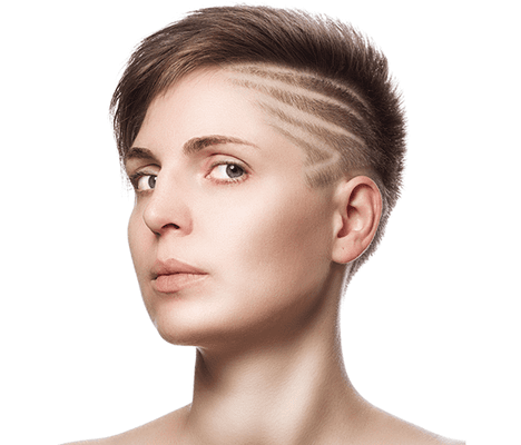 Shaved design with short sides