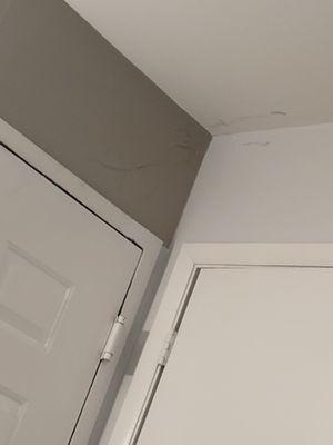 Water damage on ceiling