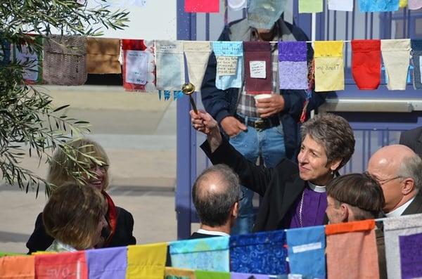 The Most Rev. Katharine Jefferts Schori, presiding bishop of the Episcopal Church, dedicated our grounds in February of 2014.