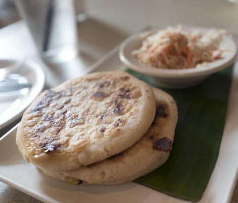 Pupusas with pork and cheese